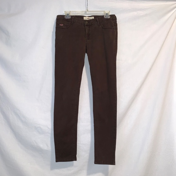 Hollister Women Skinny Stretch Jeans Brown Size 7 W 28 - Picture 1 of 11